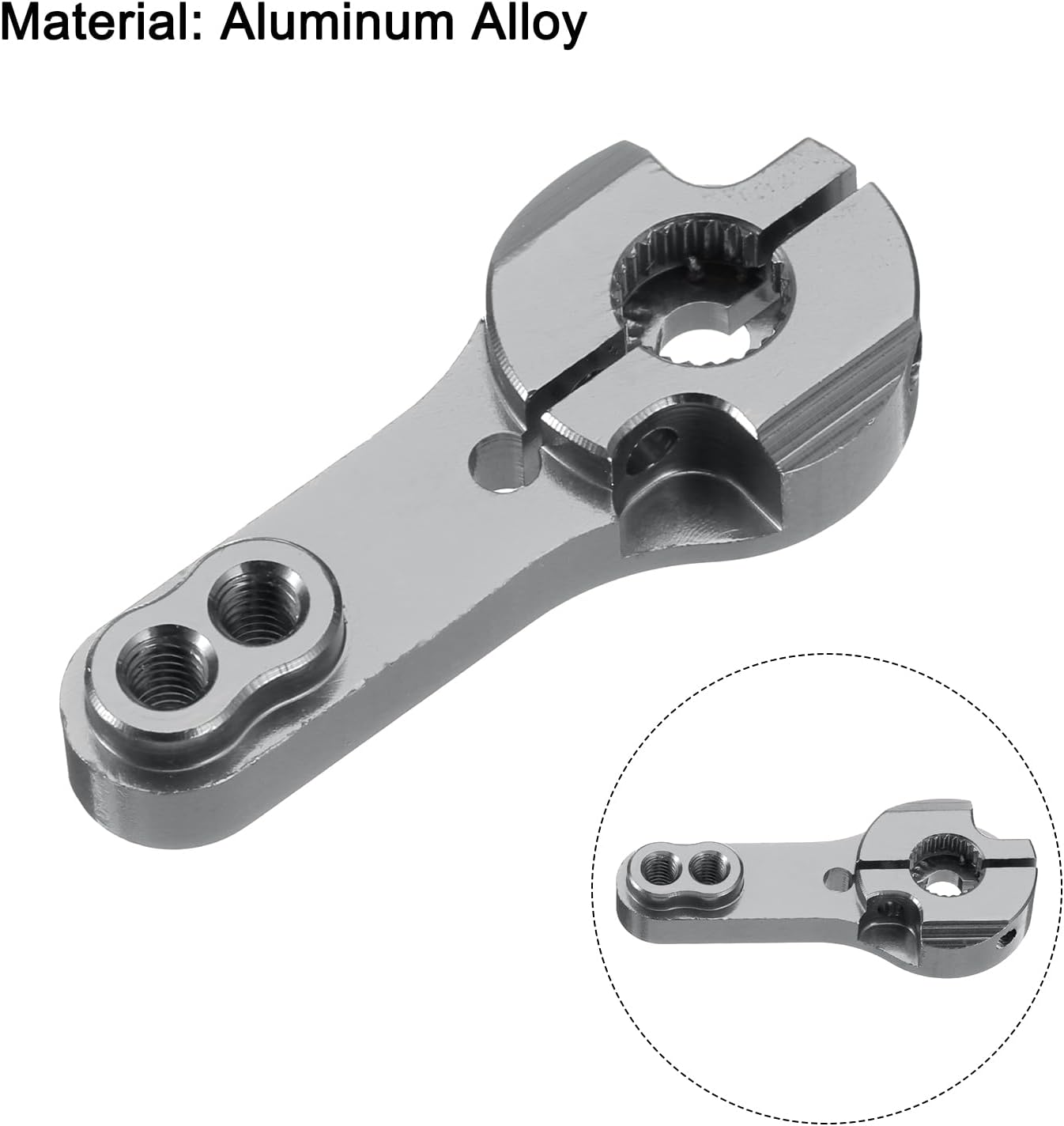 Aluminum Alloy 25T Steering Servo Arm Horn Deep Grey