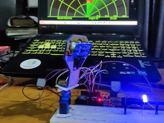 Mini Ultrasonic Radar with Arduino UNO for Real-Time Object Detection