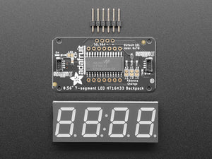 Adafruit 0.56" 4-Digit 7-Segment Display w/I2C Backpack - White - STEMMA QT / qwiic