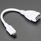 USB OTG Host Cable - MicroB OTG Male to A Female