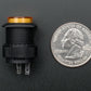 16mm Illuminated Pushbutton - Yellow Latching On/Off Switch