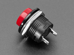 16mm Panel Mount Momentary Pushbutton - Red