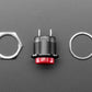 16mm Panel Mount Momentary Pushbutton - Red