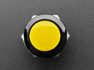 16mm Panel Mount Momentary Pushbutton - Yellow