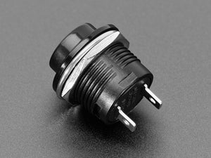 16mm Panel Mount Momentary Pushbutton - Black