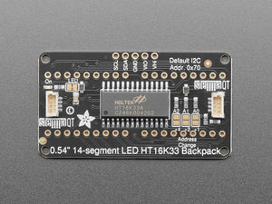 Quad Alphanumeric Display - Blue 0.54" Digits w/ I2C Backpack - STEMMA QT / Qwiic
