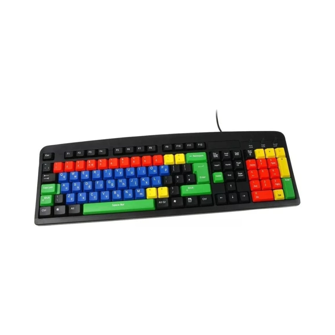 Coloured Upper and Lowercase USB Keyboard