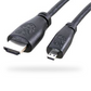 Raspberry Pi Micro HDMI to HDMI Cable (2M BLACK)