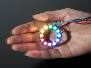 NeoPixel Ring - 12 x 5050 RGBW LEDs w/ Integrated Drivers - Warm White - ~3000K