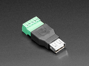 USB-A Female Socket to 5-pin Terminal Block Adapter