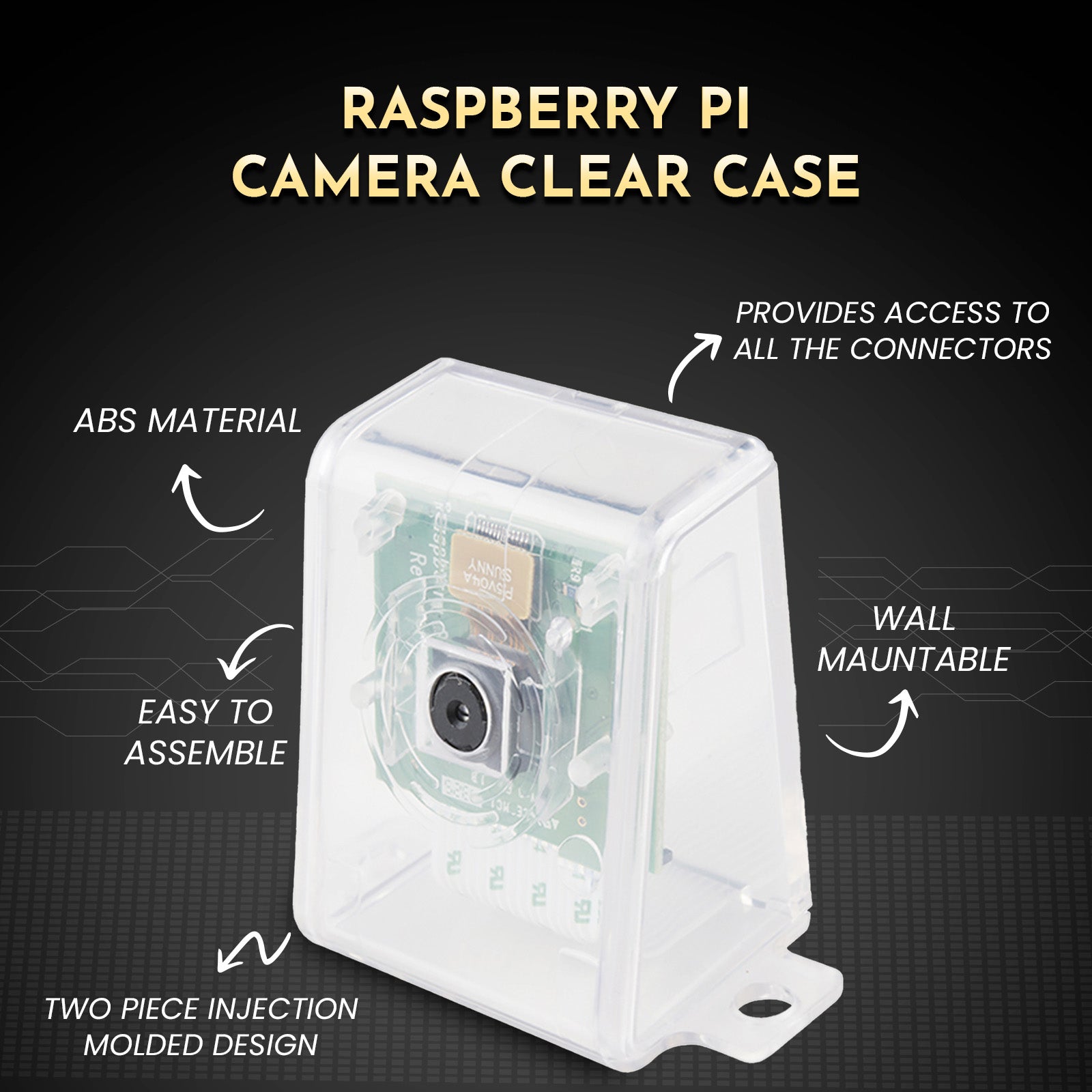 Home Raspberry Pi Camera Case - Clear