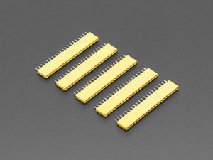 20-pin 0.1" Female Header - Yellow - 5 pack