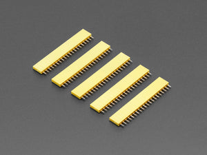 20-pin 0.1" Female Header - Yellow - 5 pack