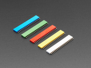 20-pin 0.1" Female Headers - Rainbow Color Mix - 5 pack
