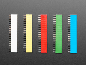 20-pin 0.1" Female Headers - Rainbow Color Mix - 5 pack