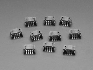 2mm 4-pin Horizontal Connector - JST PH Compatible - 10 Pack - STEMMA