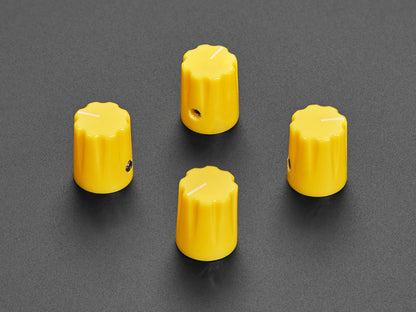 Yellow Micro Potentiometer Knob - 4 Pack