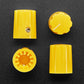 Yellow Micro Potentiometer Knob - 4 Pack