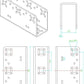 Aluminum Main U-shape Bracket for linking robot leg parts