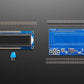 RGB LCD Shield Kit w/ 16x2 Character Display - Only 2 pins used! - NEGATIVE DISPLAY