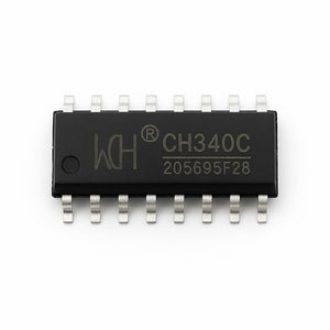 CH340C USB to TTL Serial Converter IC (SOIC-16) - Integrated Clock Circuit (Pack of 2)