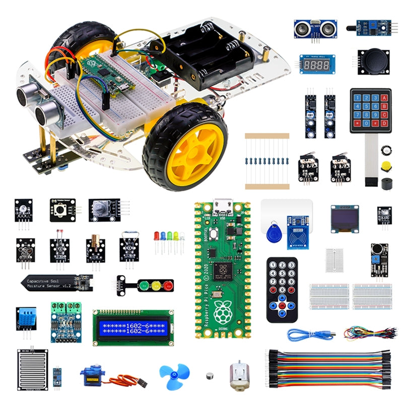 Elecrow Raspberry Pi Pico Advanced Kit with 32 Modules and 32 Project Lessons