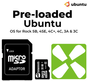 Ubuntu Server Pre-loaded MicroSD Card for Rock 5B, 4SE, 4C+, 4C, 3A & 3C