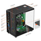 Mini PC Case With 1.3” OLED Screen for  Raspberry Pi 5 & Jetson Orin Nano Case