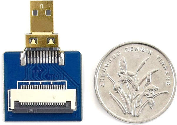 Straight Micro HDMI Plug Adapter, Type A Male Connector