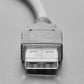 Panel Mount USB Cable - USB A Plug to USB A Right Angle Socket - 30cm