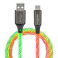 USB-A to USB Type-C cable with RGB LED Lighting (1m)