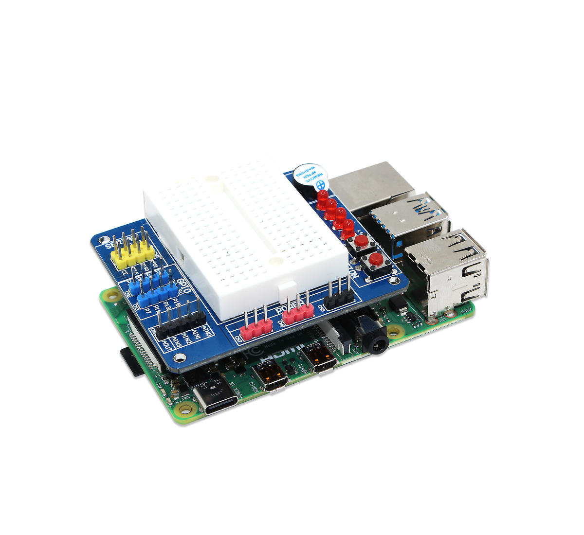 PiStack - Stack HAT for Raspberry Pi, Stack upto 3 HAT's