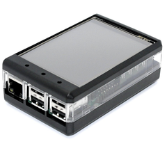 Protective Black Case for Raspberry Pi 2, 3, 3B+ and 3.2" LCD