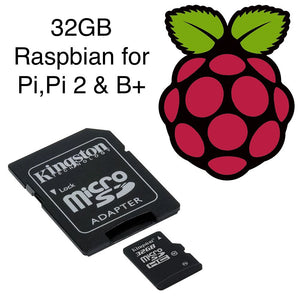 32GB MicroSD Card pre-installed RASPBIAN