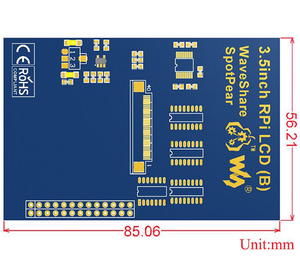 3.5" LCD (B) (320×480), IPS, Resistive Touch Screen LCD