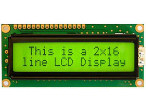 LCD Black on Yellow