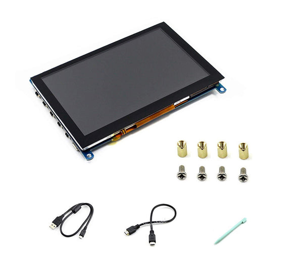 5" HDMI LCD (H) (800x480), Capacitive Touch Screen LCD