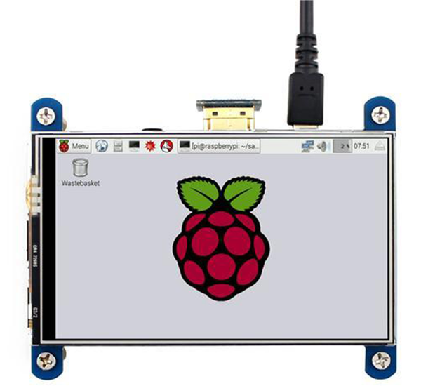 4" HDMI LCD (800×480), IPS, Resistive Touch Screen LCD