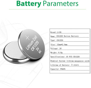 CR1220 3V Lithium Coin Cell Battery, 1Pc