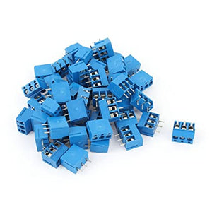 Screw Terminal Block 3-Pin, 5 mm (Blue)