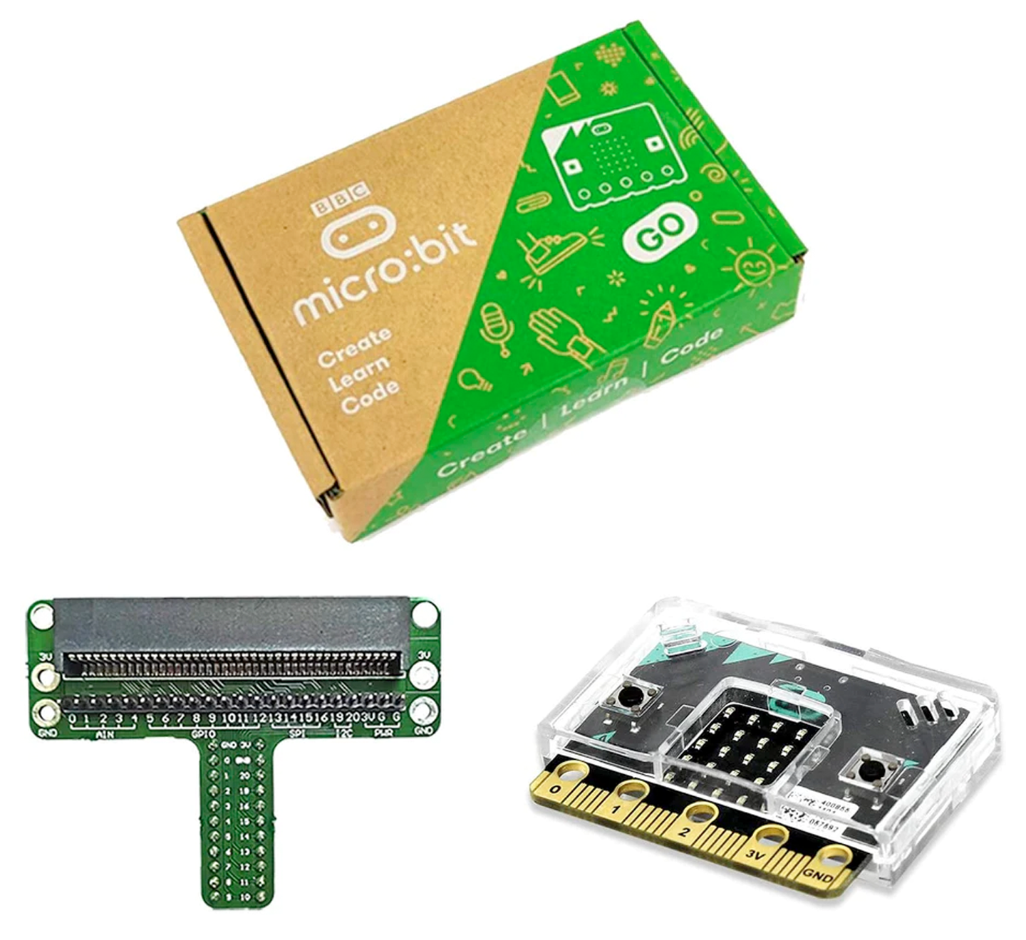 BBC micro:bit v2 Kit with Micro:bit Breadboard Adapter and Micro:bit v