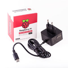 Official Raspberry Pi 4 Type-C Power Supply - EU Plug (Black)