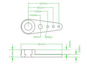 Metal Servo Arm Horn Spline 25T 3CM (FK-AP-2)