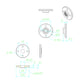 Metal Servo Round HornSets Spline 25T (FK-RP-001)