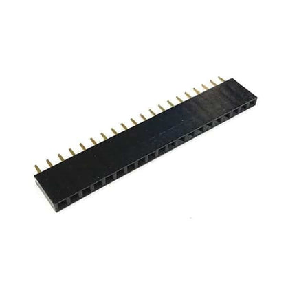 1x20 Female Pin Header Berg Connector, Black