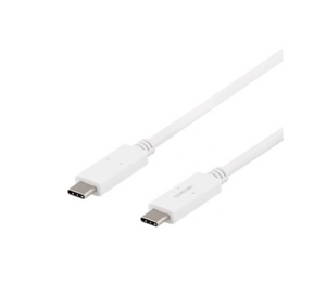 DELTACO USB-C to USB-C Cable, 5Gbit/s, 5A, 2M, White