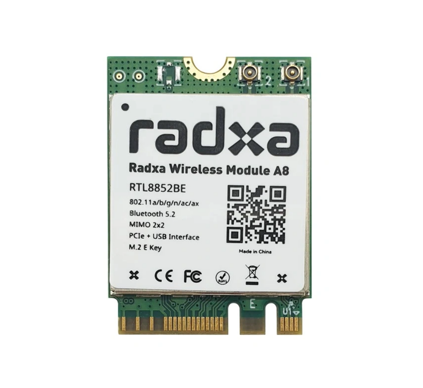 M.2 Wireless Module A8 for ROCK 3A, ROCK 5B, WiFi 6, BT5.2