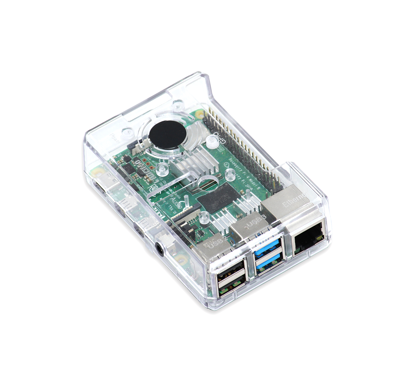 Clear case with fan for Rapsberry Pi