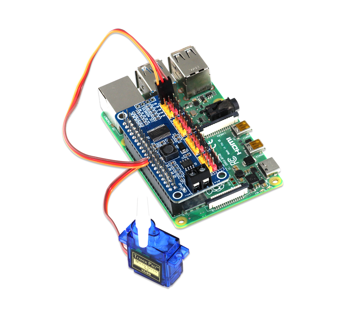 16 Channel 12-bit Servo Driver HAT - I2C Interface Module