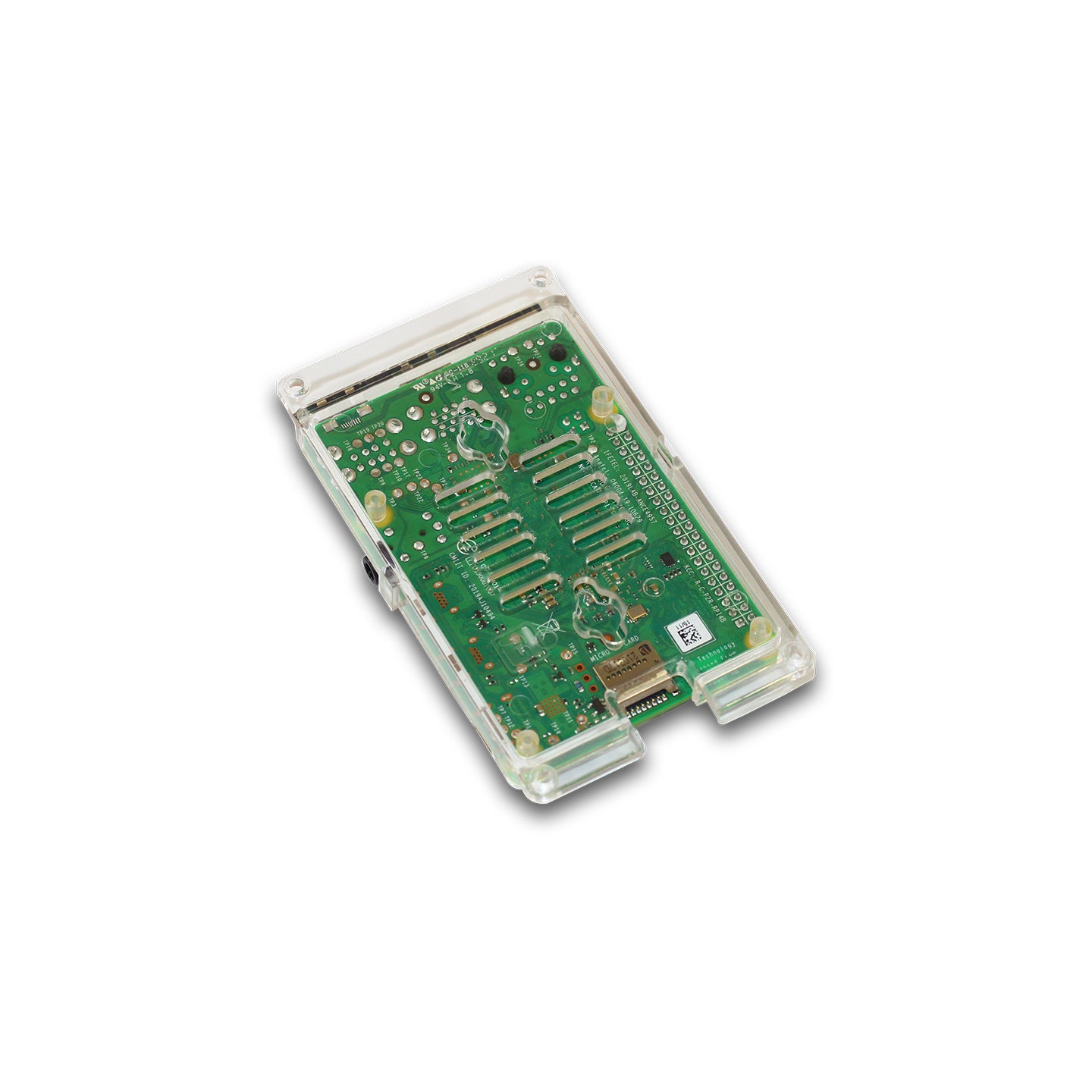 Raspberry Pi 4, 3B+, 3, 2 Bumper Case - Clear